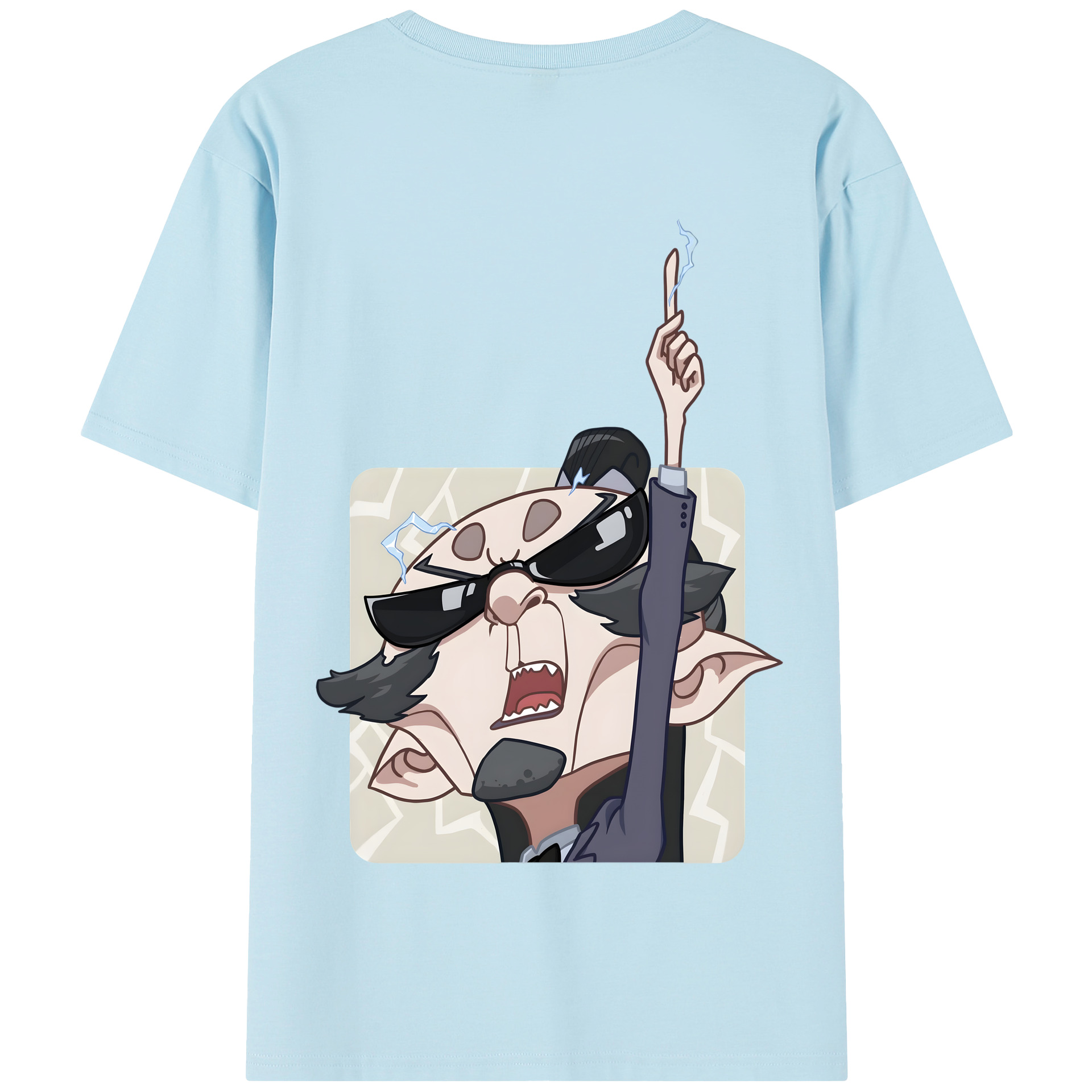 （画像用） Ne Zha 2 ナタ 魔童の大暴れ 綿100％半袖Tシャツ（背面プリント）